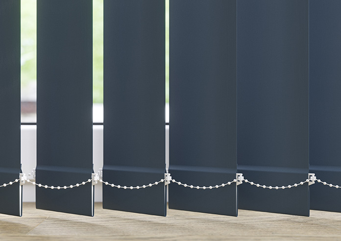 Roma (FR), Dark Blue - Vertical Blind Slats - Image 3